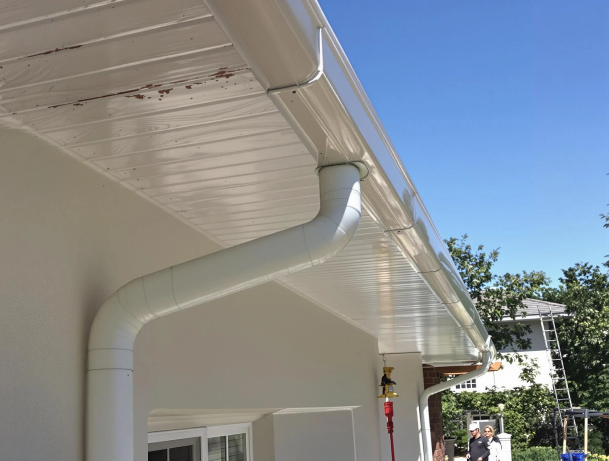On-site seamless gutter fabrication by Parma Roofing Company in Parma, OH